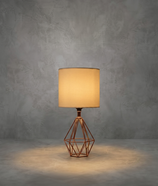 The Kinetic Metal Table Lamp with Linenshade
