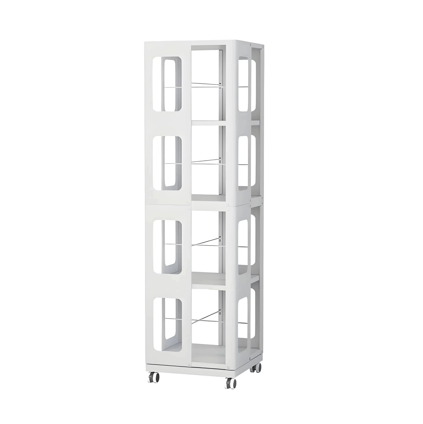 Kinetic 360 Rotating Steel Tower Shelf - Mobile Storage