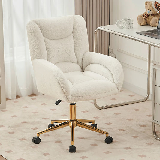 The Kinetic Modern Bouclé Executive Swivel Desk Chair