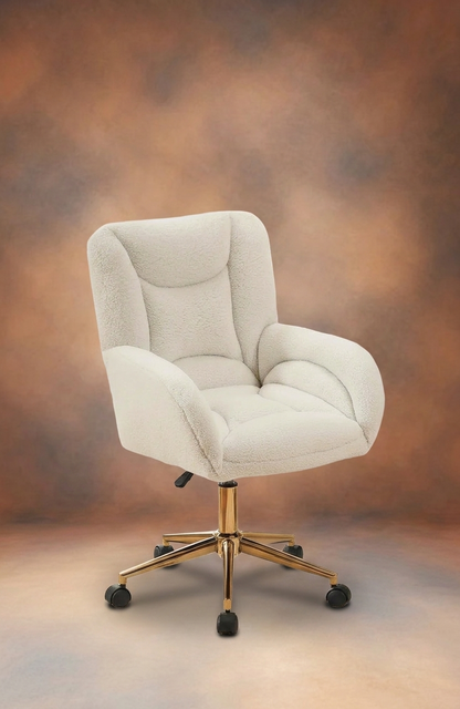 The Kinetic Modern Bouclé Executive Swivel Desk Chair