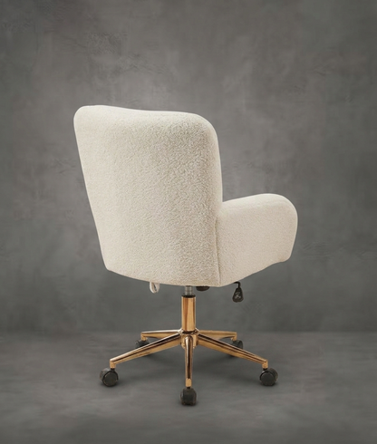 The Kinetic Modern Bouclé Executive Swivel Desk Chair