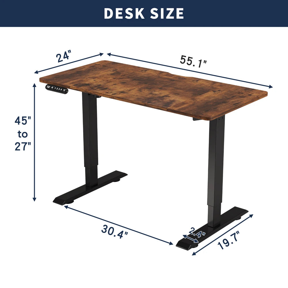 The Kinetic 55'' Motorized Adjustable Executive Desk