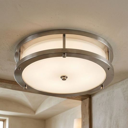 Kinetic 13" Brushed Nickel 5 CCT Flush Mount LED Ceiling Light