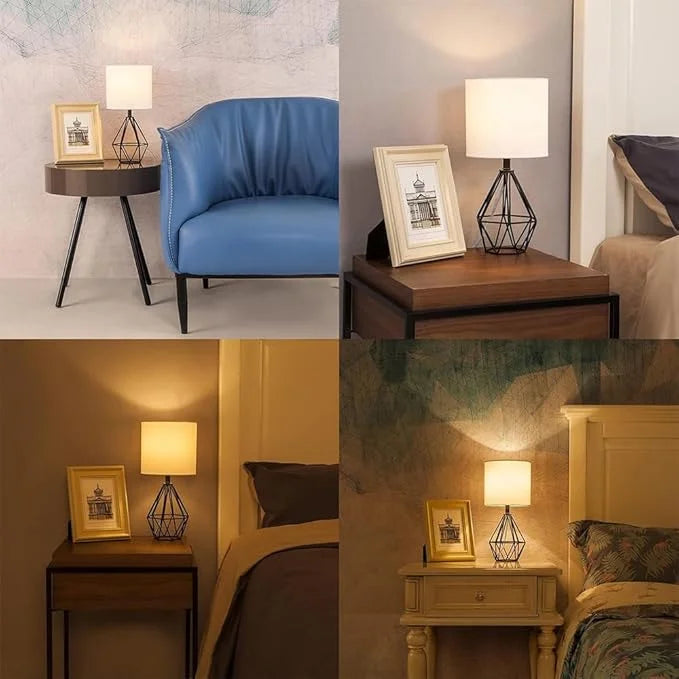 The Kinetic Metal Table Lamp with Linenshade