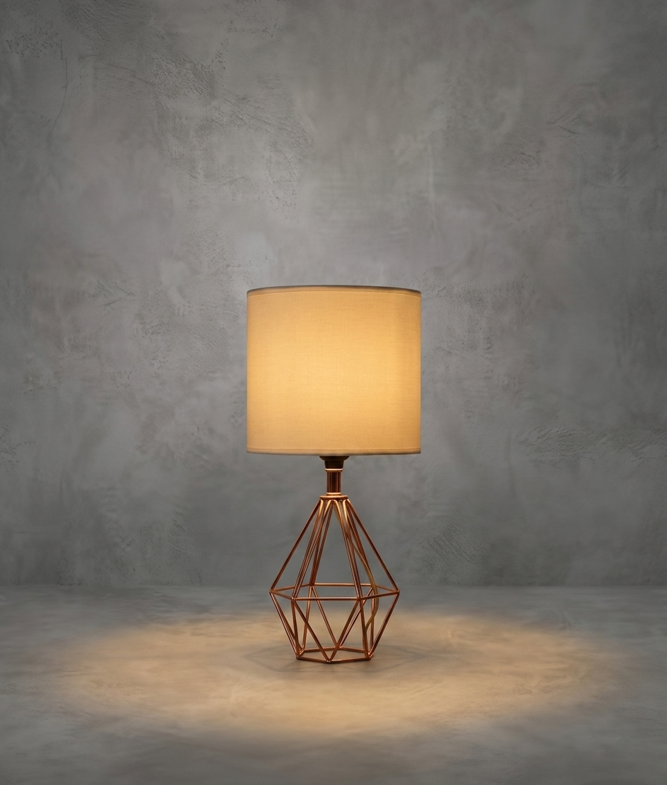 The Kinetic Metal Table Lamp with Linenshade