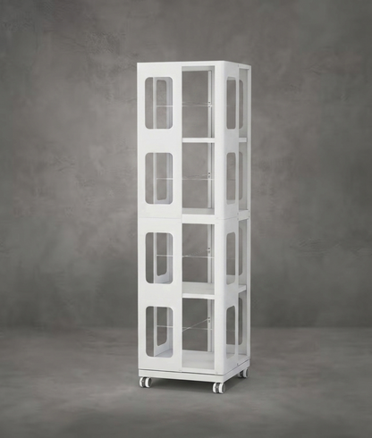 Kinetic 360 Rotating Steel Tower Shelf - Mobile Storage