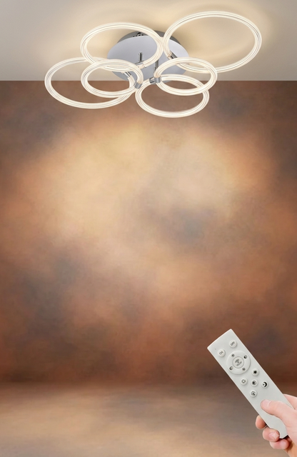 The Kinetic 6-Ring Dimmable LED Ceiling Sculpture