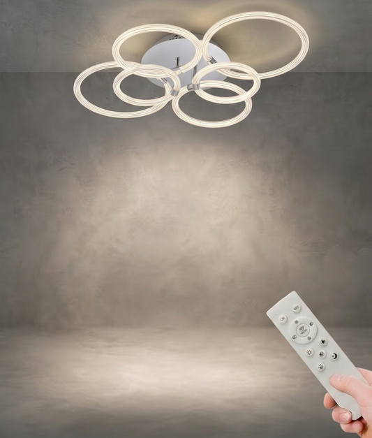 The Kinetic 6-Ring Dimmable LED Ceiling Sculpture